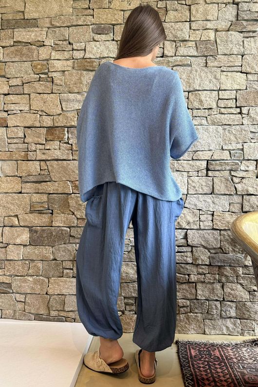 Conrad Box Cotton Knit Denim